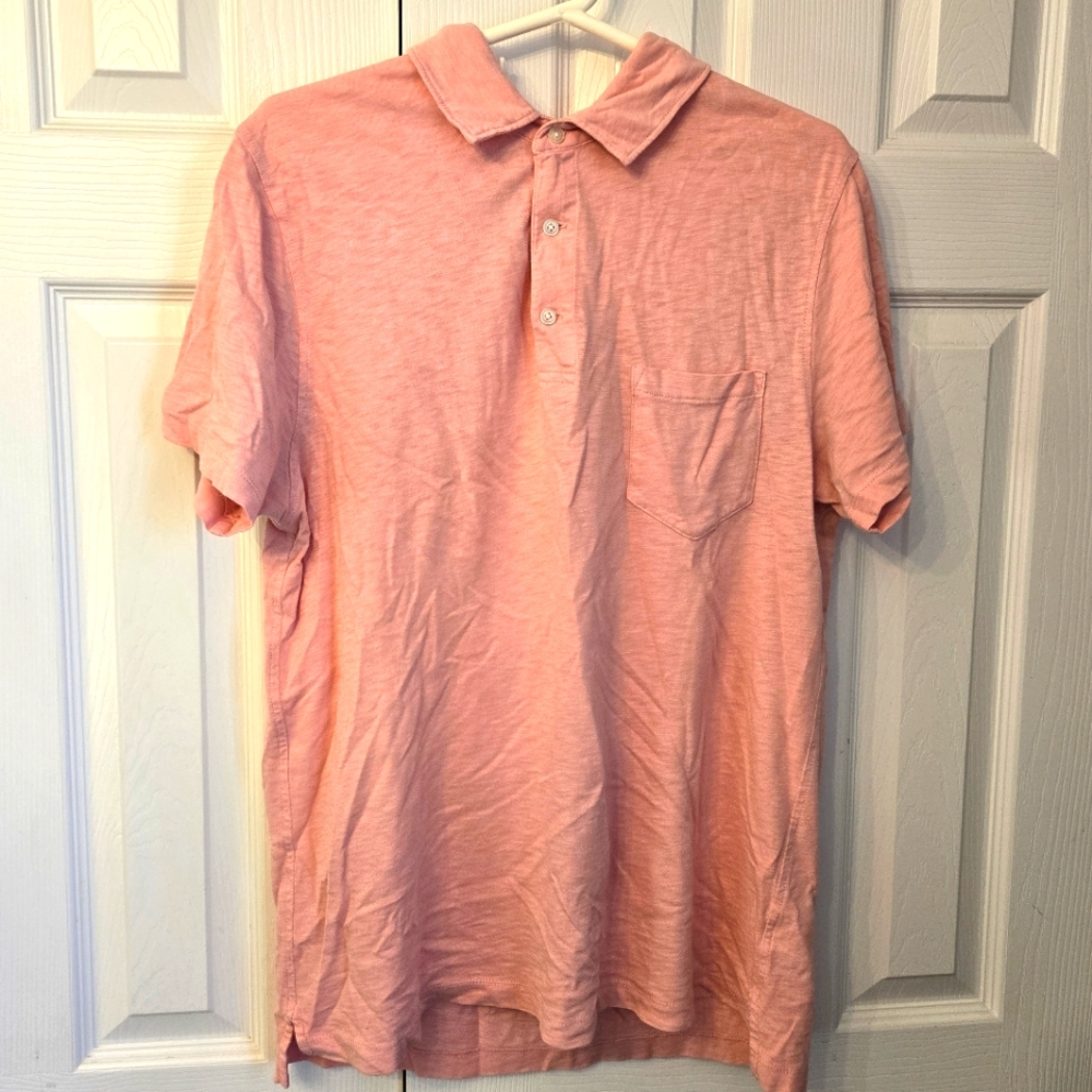 (L) J Crew Polo Shirt Pink